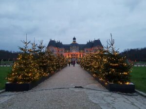 Vaux Le Vicomten linnan joulukoristukset