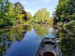 Waterlilypond in Giverny Gardens, japanese bridge