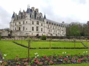 Chenonceau castle and gardens in the Loire Valley, France